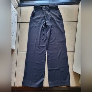 Banana Republic Charcoal Wide-Leg Pants